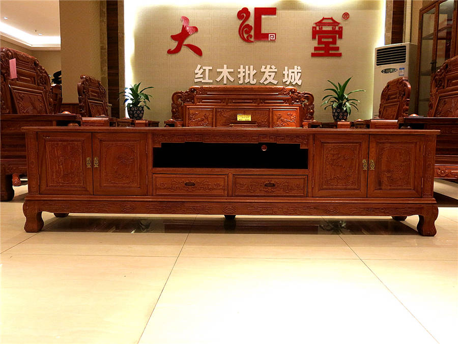 缅甸花梨2.2米两门四抽地柜