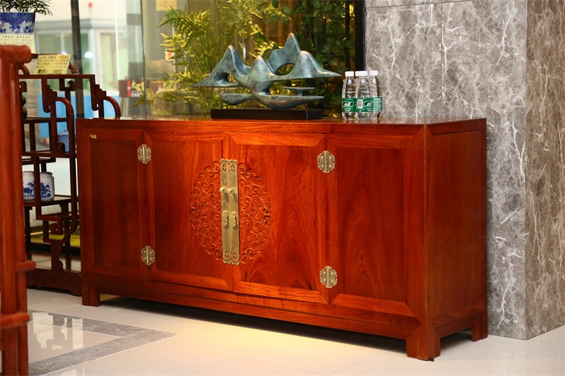 缅甸花梨汇形东方餐边柜