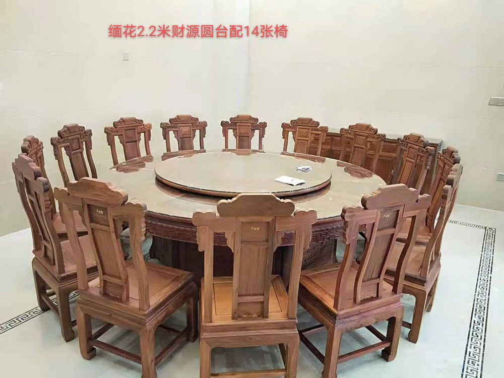 2.2米缅甸花梨财源圆台